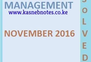 CPA Advanced Financial Management November 2016 Past Paper and Answers