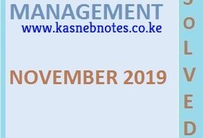 AFM NOVEMBER 2019 cpa past paper answers