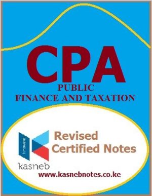 Public Finance and Taxation notes CPA Intermediate Level notes