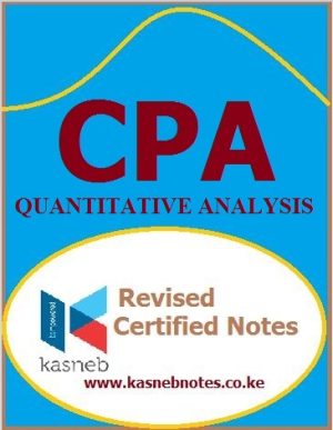 Quantitative Analysis Study text notes CPA Foundation level