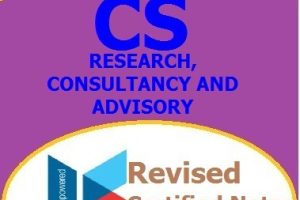 Research, Consultancy and Advisory pdf notes