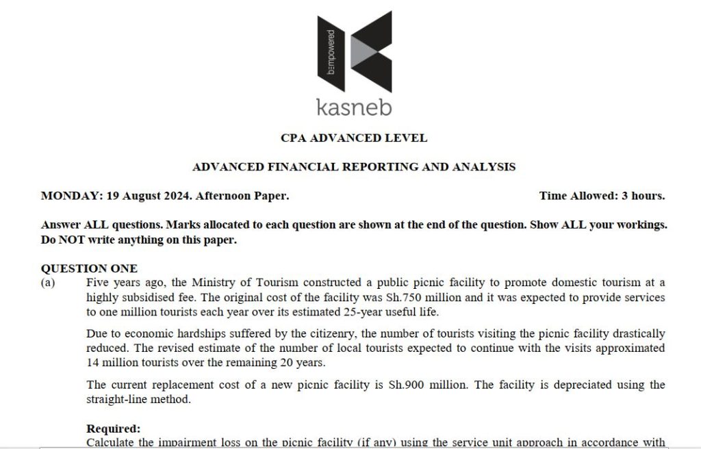 August 2024 CPA Advanced Financial Reporting and Analysis Answers#8211 ...