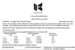 August 2024 Advanced Taxation Answers