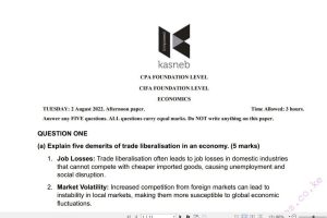 August 2022 CPA Economics Answers