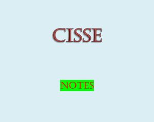 CISSE notes