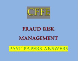 Fraud Risk Management Past Papers and Answers