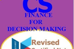 Finance for Decision Making Pdf notes