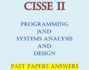 Programming and Systems Analysis and  Past Papers and Answers