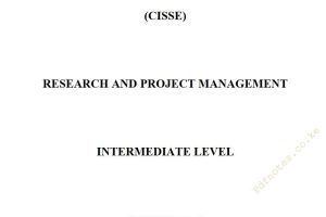 Research and Project Management Pdf notes