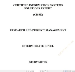 Research and Project Management Pdf notes