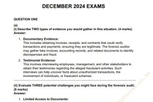 December 2024 Advanced Auditing and Assurance Past papers with answers