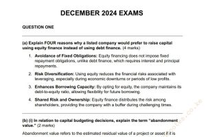 December 2024 Financial Management Past Paper answers (Copy)
