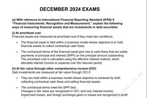 December 2024 Financial Reporting and Analysis Past Paper answers