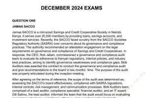 December 2024 Governance and Compliance Audit Past Paper Answers