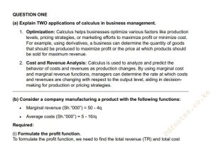 December 2024 Quantitative Analysis (QA) Past Paper answers