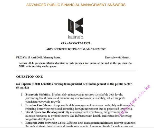 APFM April 2025 answers
