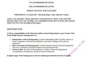 CPA April 2025 pft answers