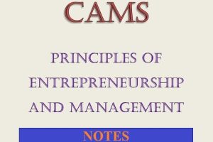 Principles of Entrepreneurship and Management notes CAMS Level I