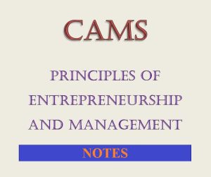 Principles of Entrepreneurship and Management notes CAMS Level I