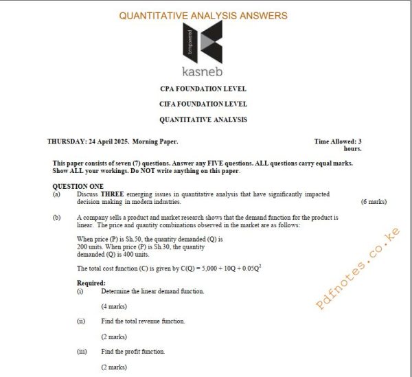 QA 2015 - April 2025 Answers