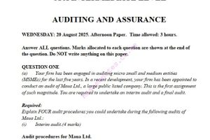 AA August 2025 Past Paper Answers