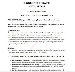 AAA August 2025 answers