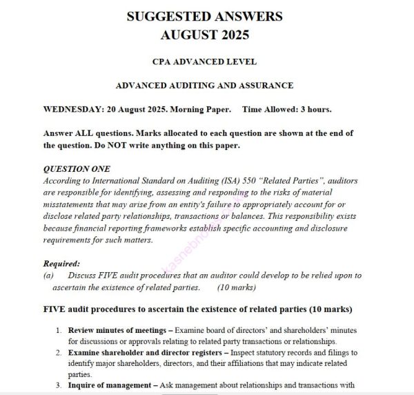 AAA August 2025 answers