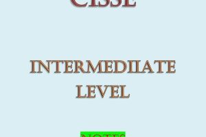 CISSE Intermediate Level notes