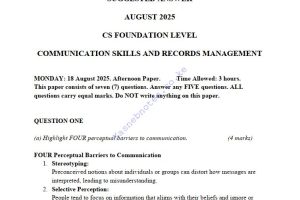 CSRM August 2025 Answers