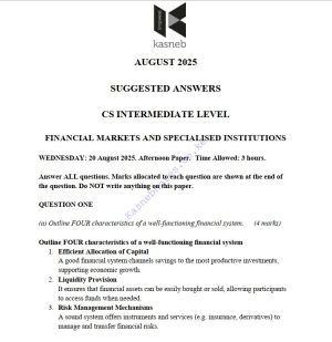 FMSI August 2025 Answers