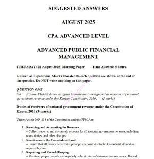 APFM August 2025 answers