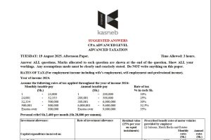 Advanced Taxation August 2025 Answers