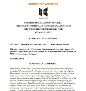 Leadership and Management answers