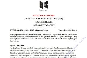 Advanced Taxation Answers december 2025