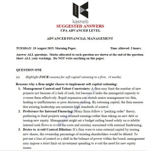 AFM August 2025 Answers