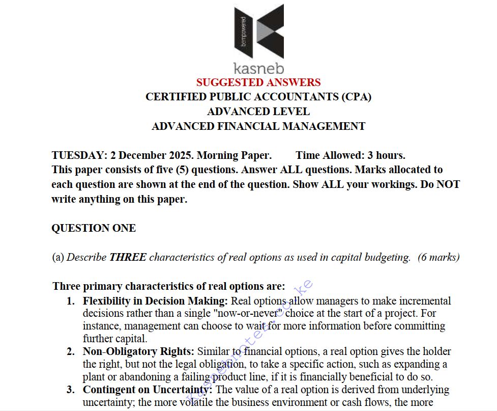 AFM Dec 2025 Answers