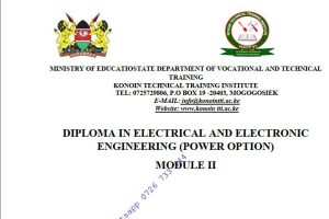 Analogue Electronics II KNEC Diploma notes