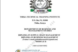 Cost Accounting Pdf notes KNEC