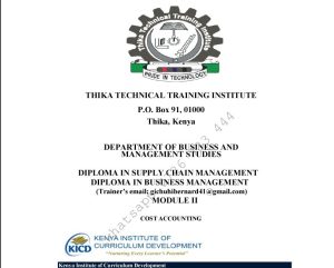 Cost Accounting Pdf notes KNEC