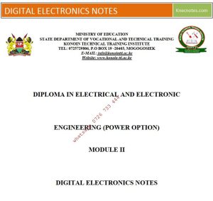 Digital Electronics notes KNEC Diploma
