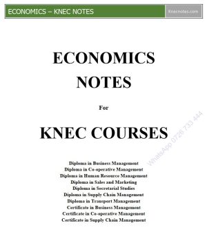 Economics notes pdf - KNEC Diploma