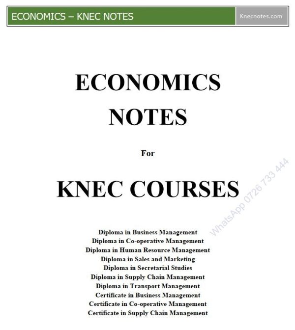 Econs Notes.pdf Economics notes pdf KNEC Diploma#8211; KASNEB NOTES