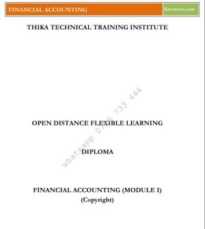 Financial Accounting KNEC notes