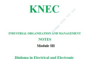 Industrial Organization and Management (IOM) KNEC Pdf notes