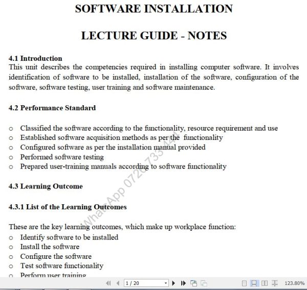 Install computer software Learning guide notes TVET CDACC Level 6#8211 ...