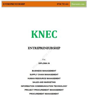 KNEC Entrepreneurship notes