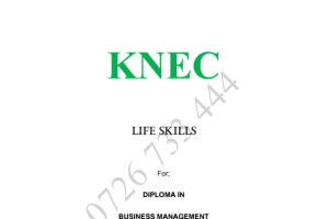 KNEC-Life-skills-notes
