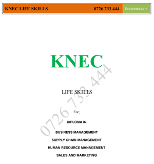 KNEC-Life-skills-notes