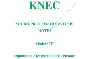 Micro Processor Systems KNEC Pdf notes