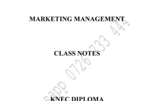 Marketing Management Notes KNEC Diploma